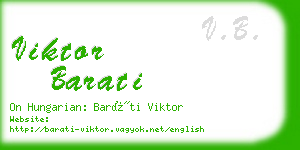 viktor barati business card